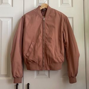 H&M Padded Bomber Jacket Dusty Rose S